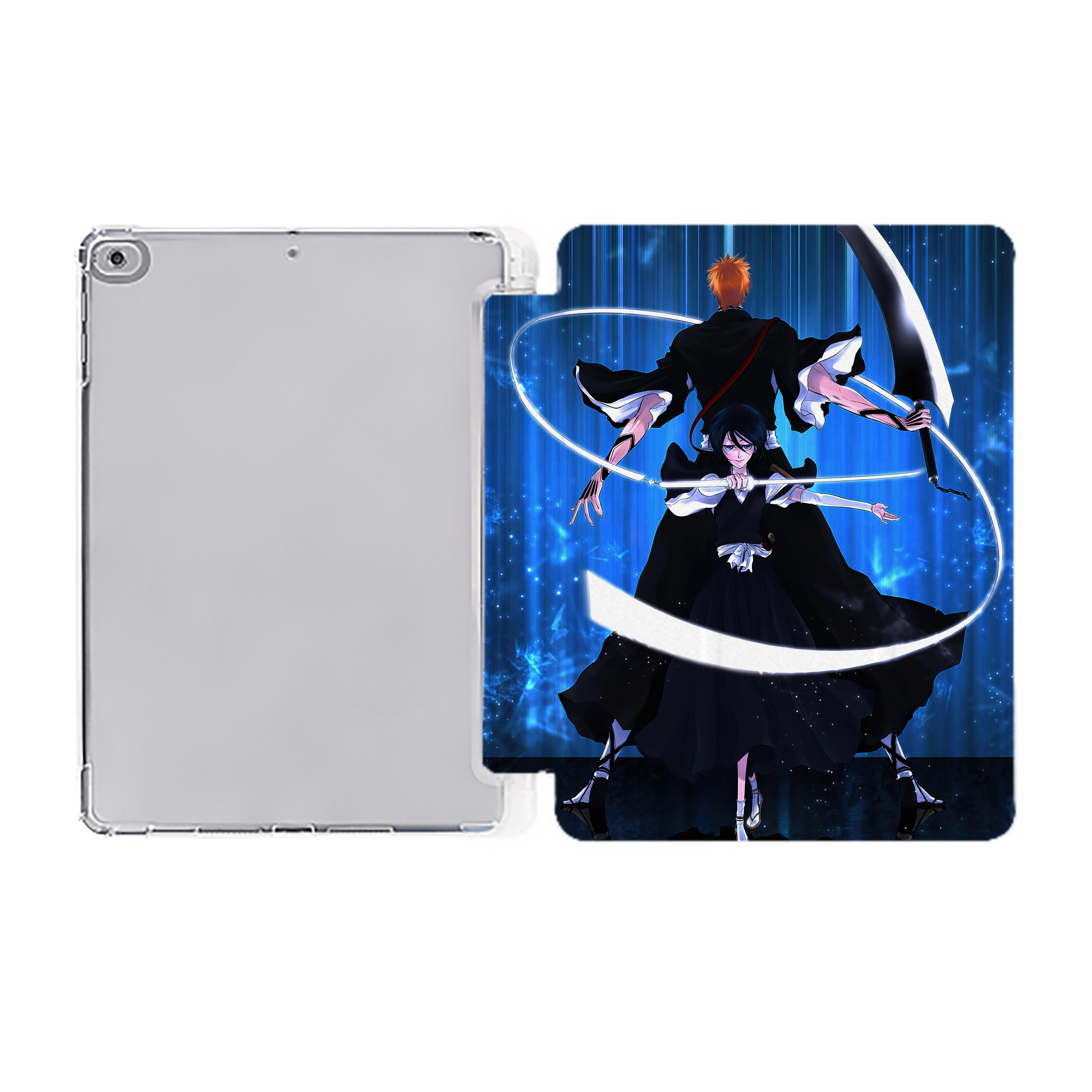 （画像用） ブリーチ BLEACH IPad ケース ペン収納付き 三つ折りスタンド PUレザー×シリコン 対応機種9.5/10.5/10.9インチ